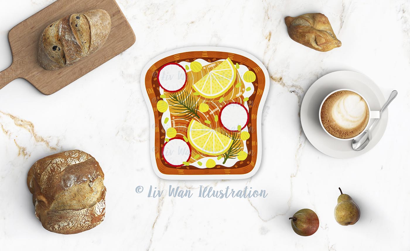 Salmon Toast Postcard