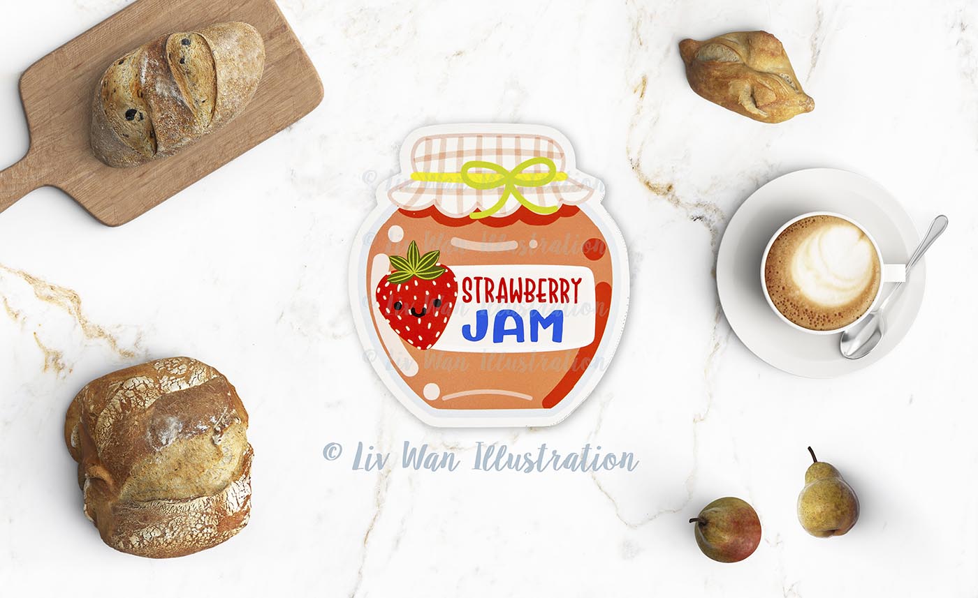 Strawberry Jam Postcard