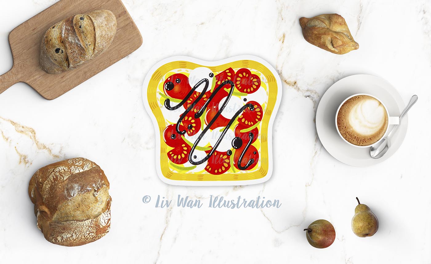 Tomato Toast Postcard