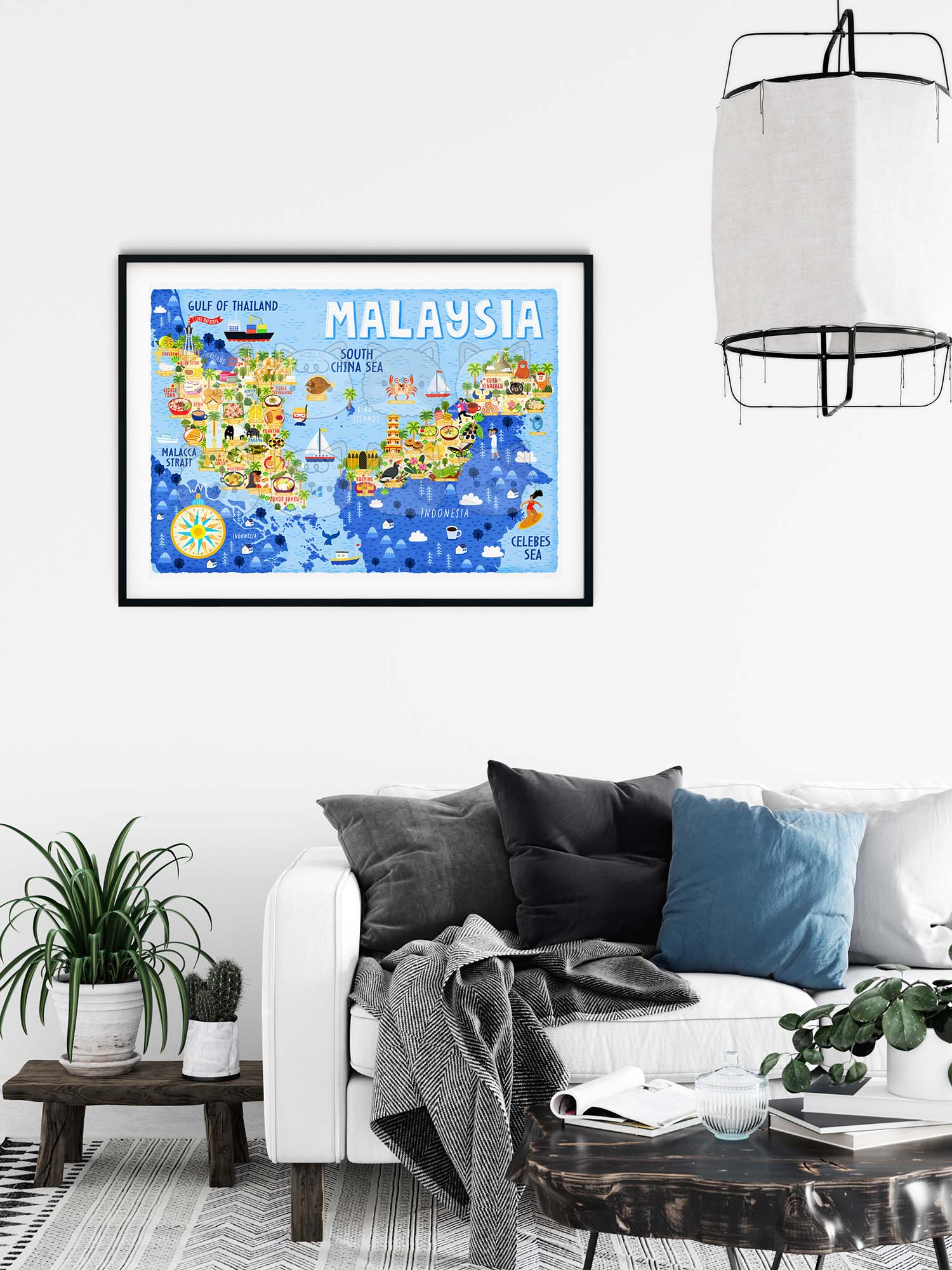 Malaysia Map Poster
