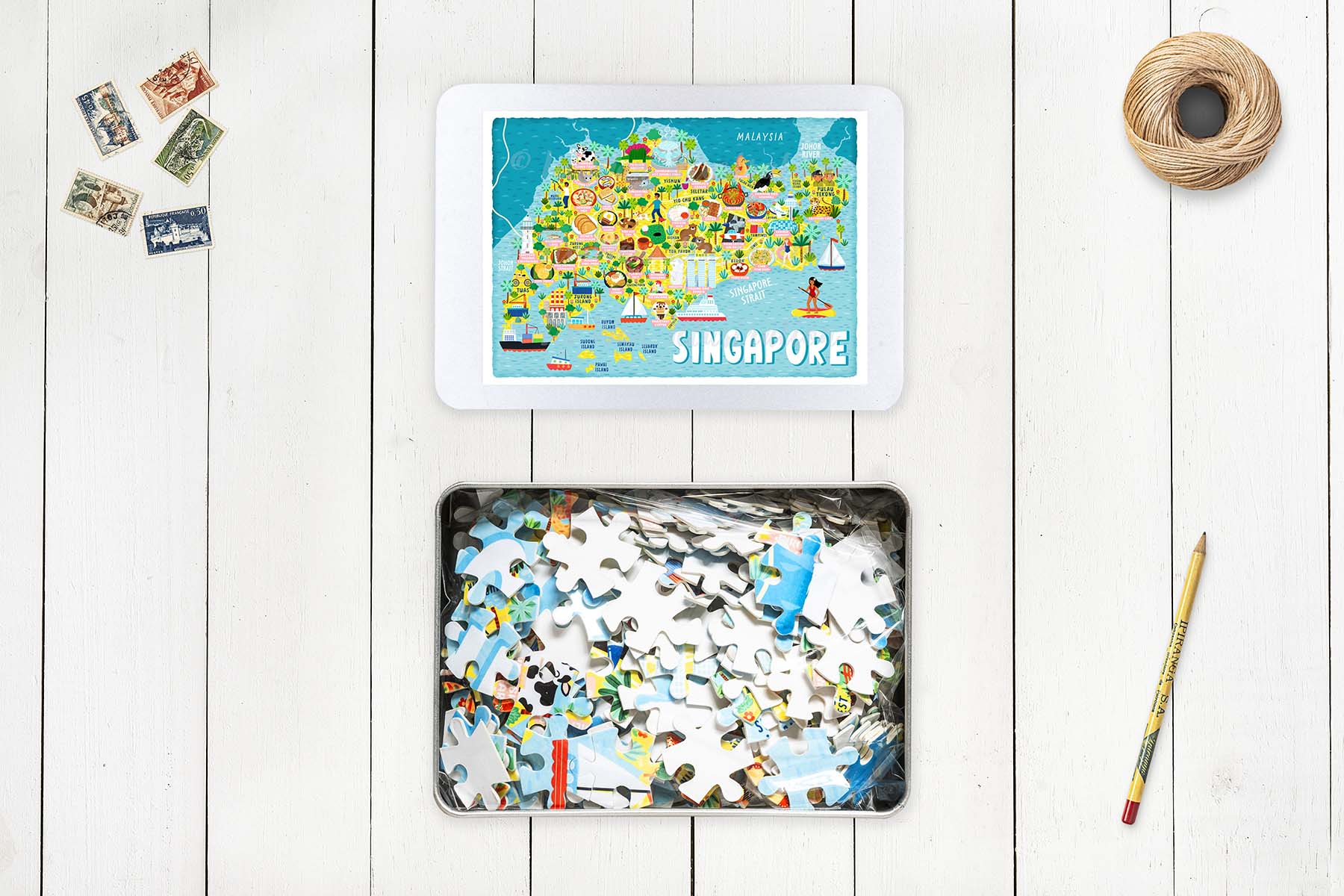 Singapore map puzzle