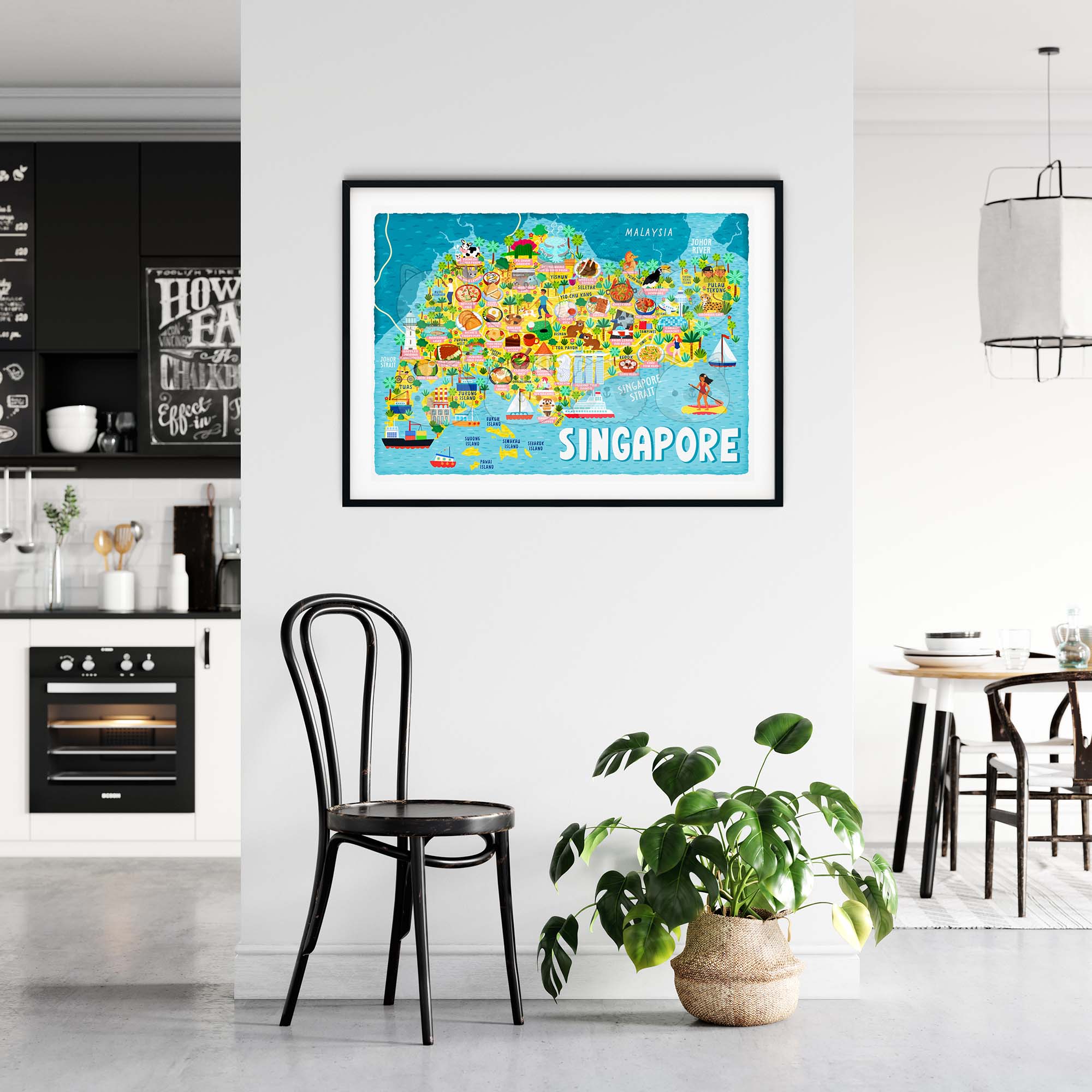 Singapore Map Poster