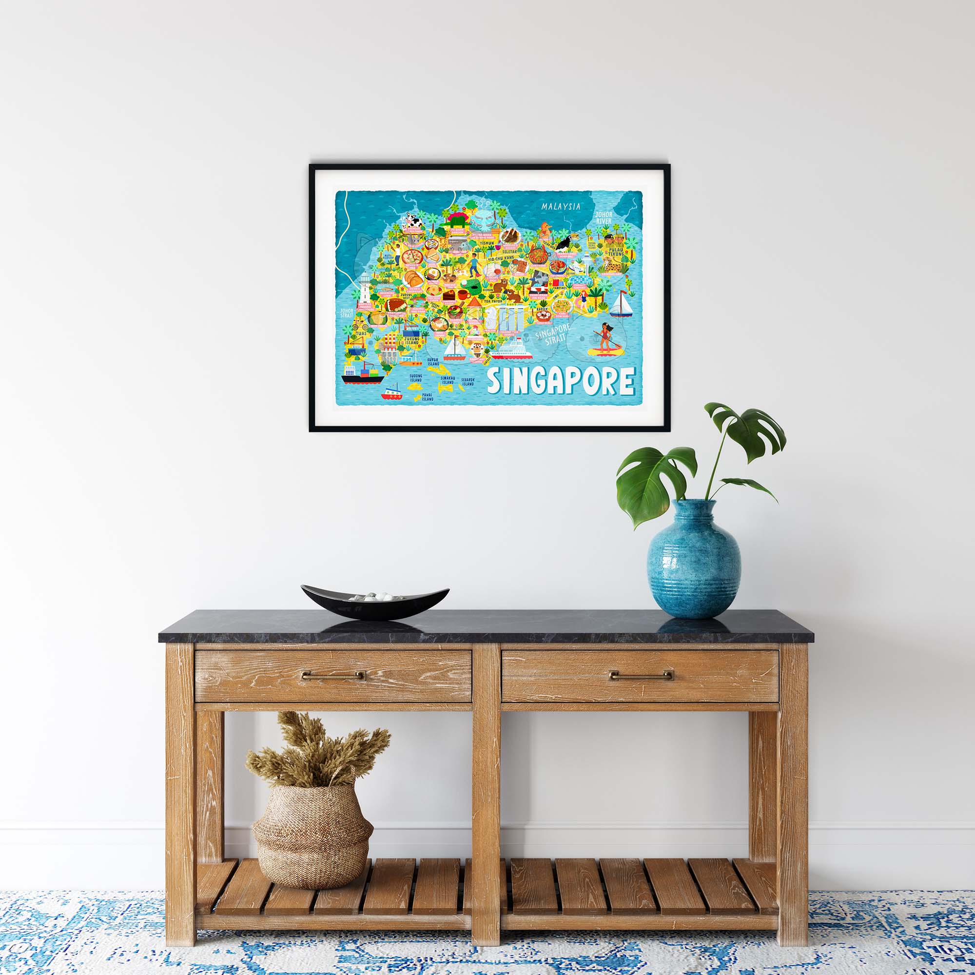 Singapore Map Poster