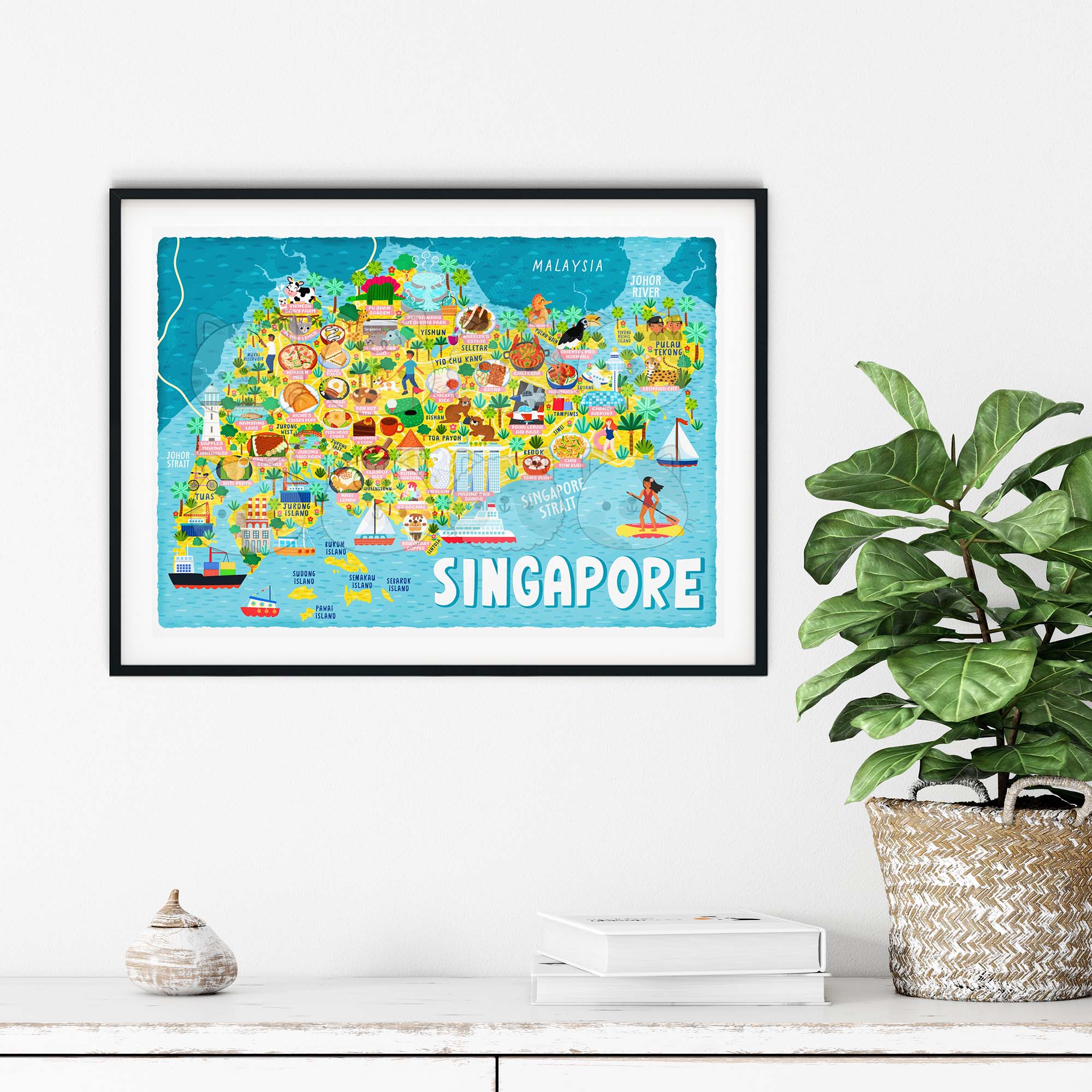 Singapore Map Poster