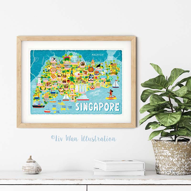Singapore Map Poster