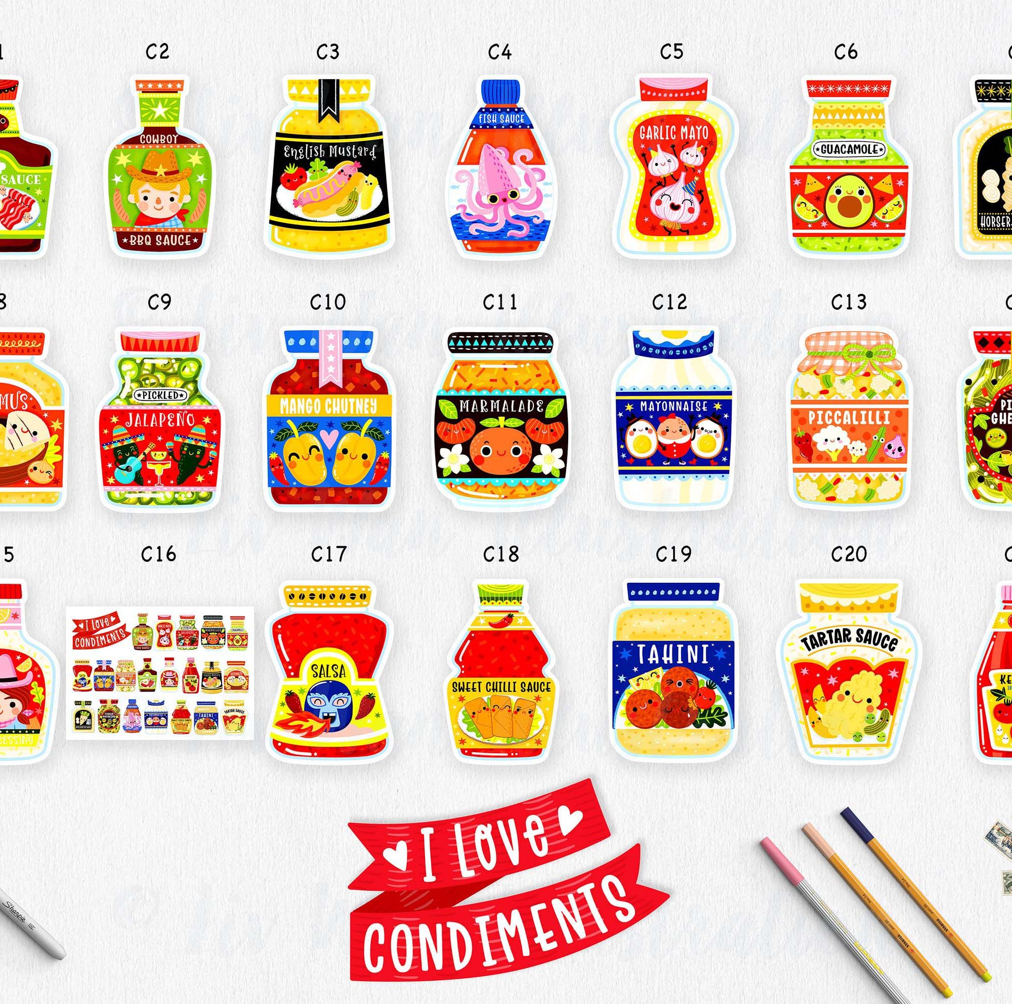 Condiments Postcard Collection