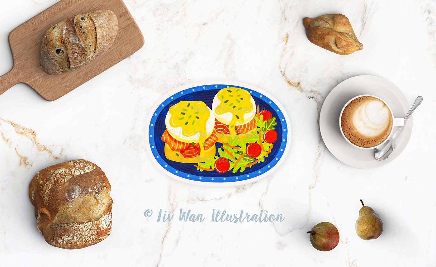 Eggs Benedict Postcard