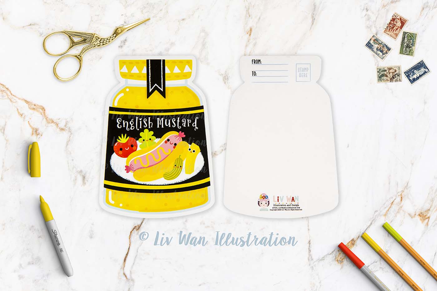 English Mustard Postcard