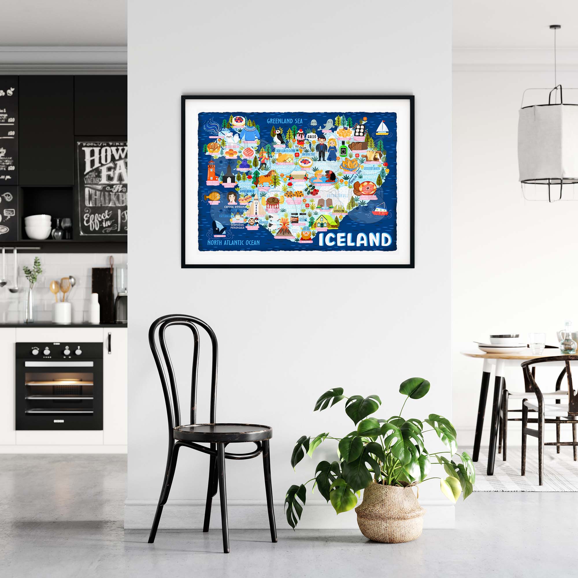 Iceland Map Poster