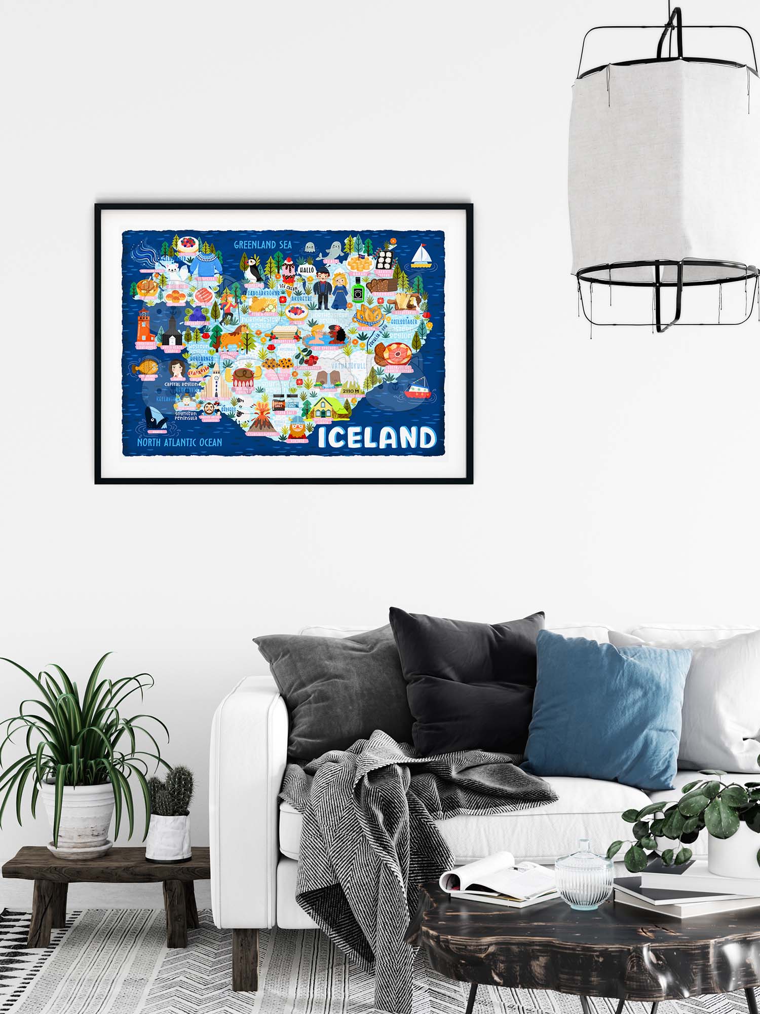 Iceland Map Poster