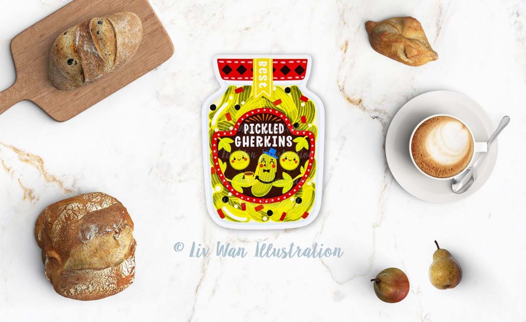 Pickled Gherkins Postcard Pickled Gherkins Postcard