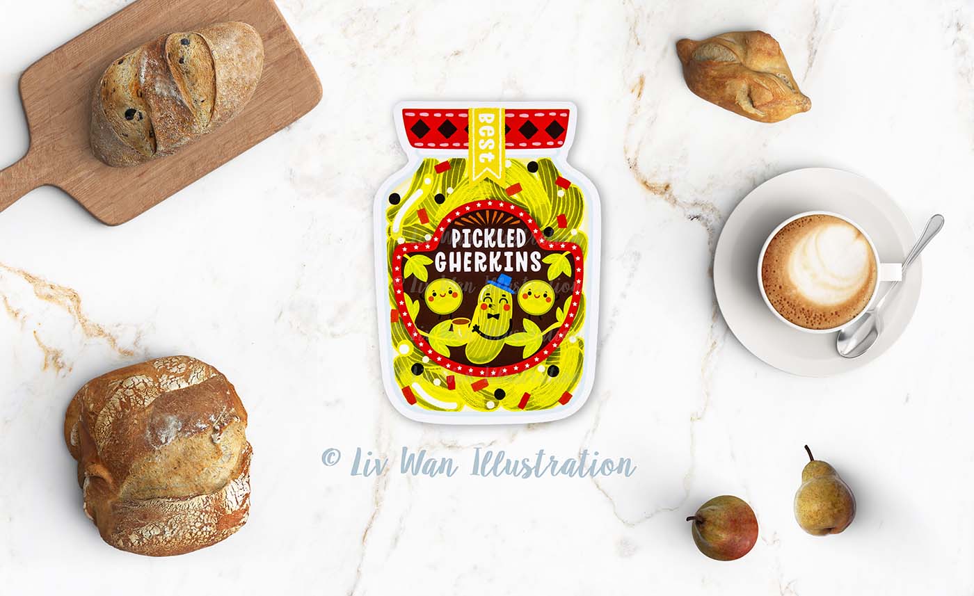 Pickled Gherkins Postcard