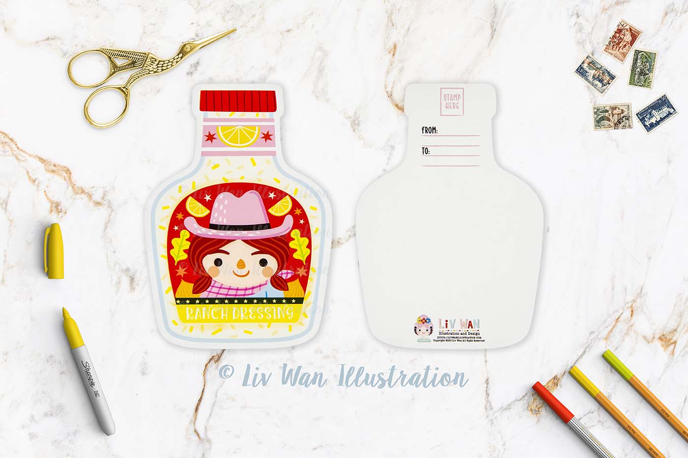 Ranch Dressing Postcard