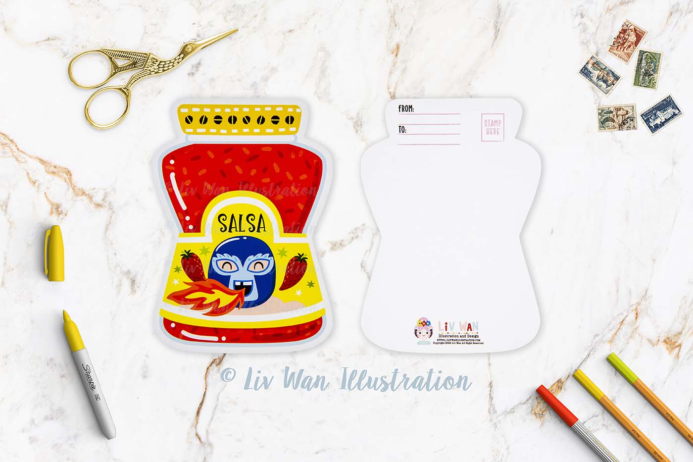 Salsa Sauce Postcard