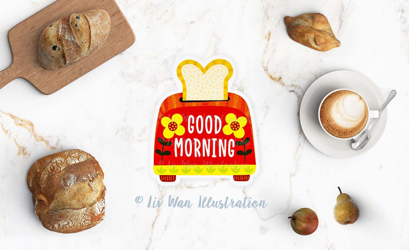 Cute Toaster Postcard