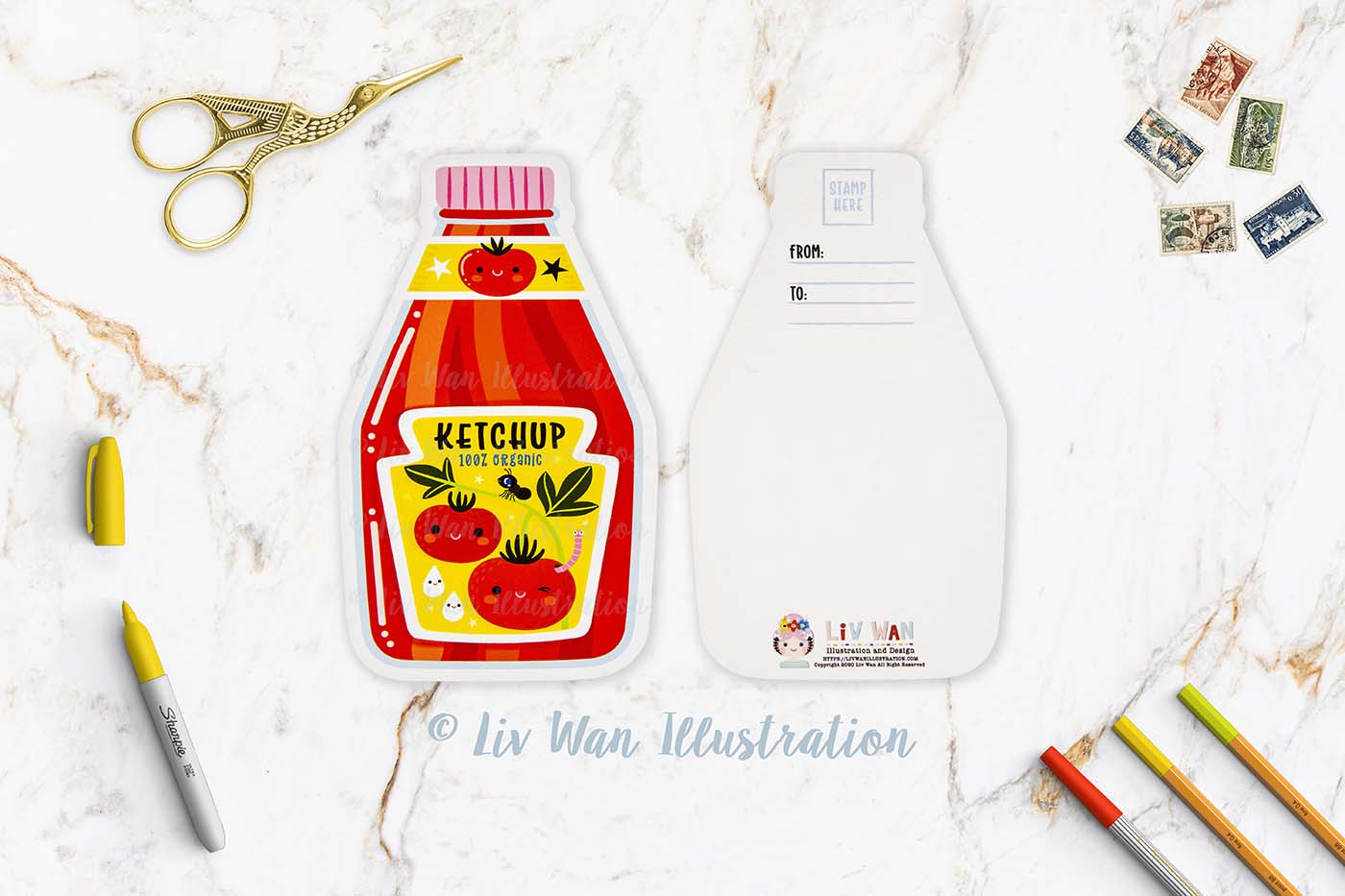 Tomato Ketchup Postcard