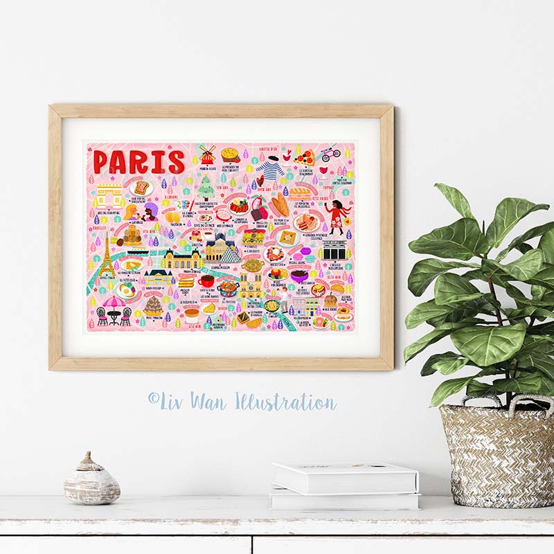 Paris Map Poster