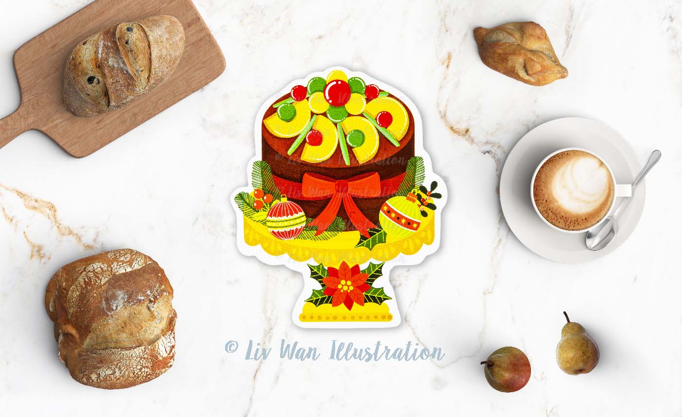 Fruit Cake Postcard