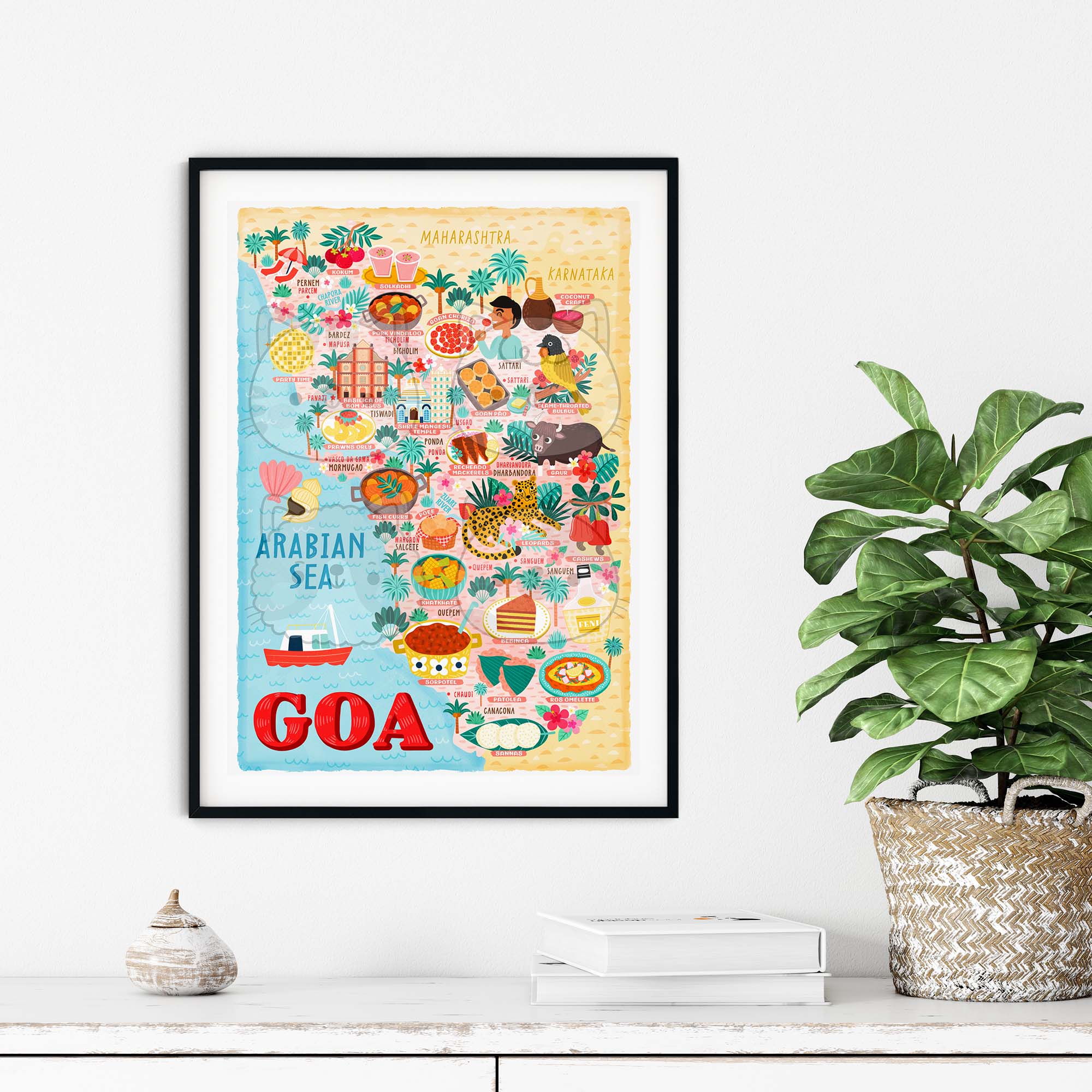 Goa Map Poster
