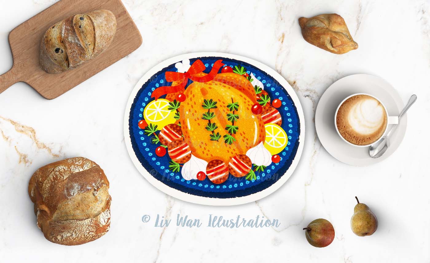 Roast Turkey Postcard