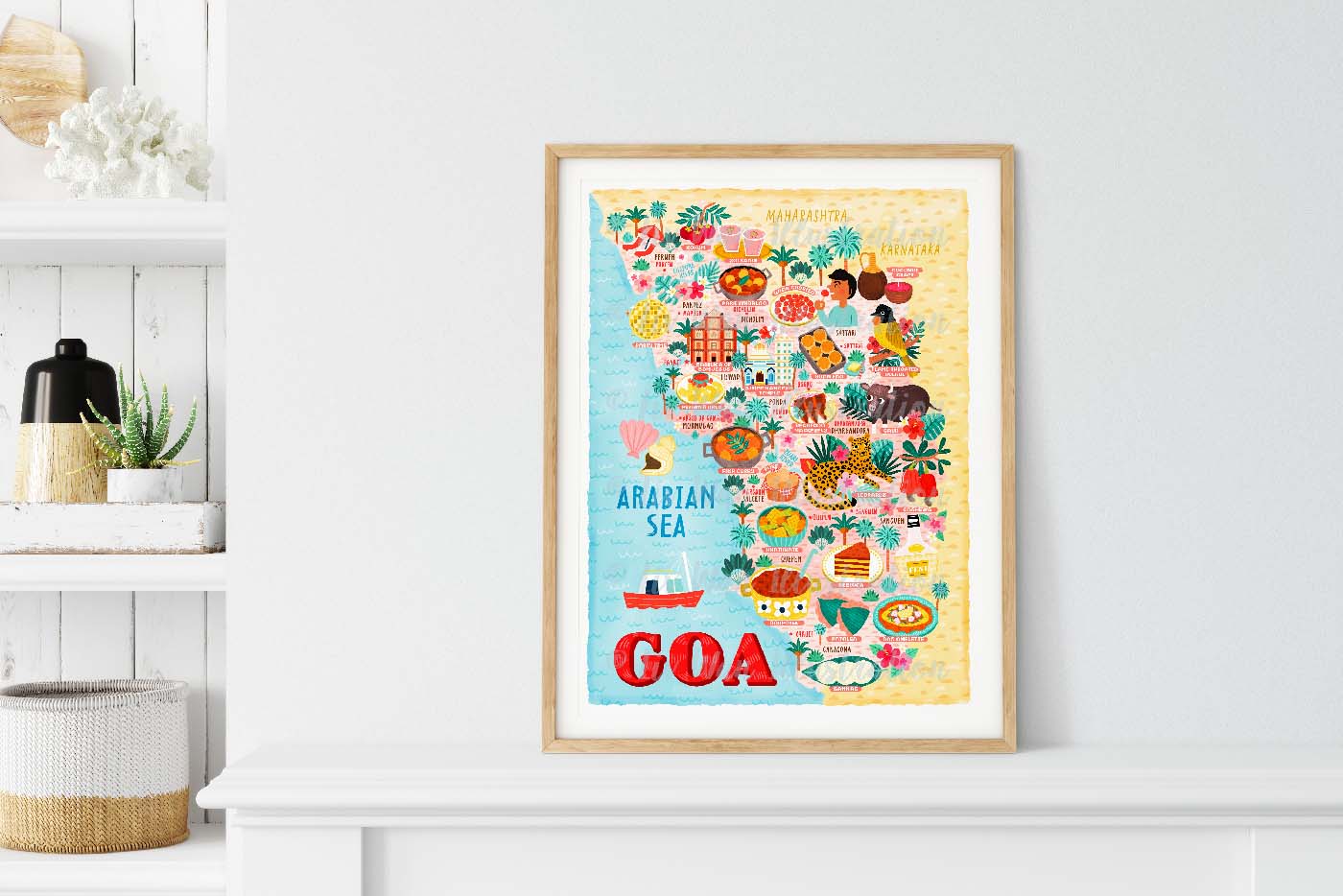 Goa Map Poster