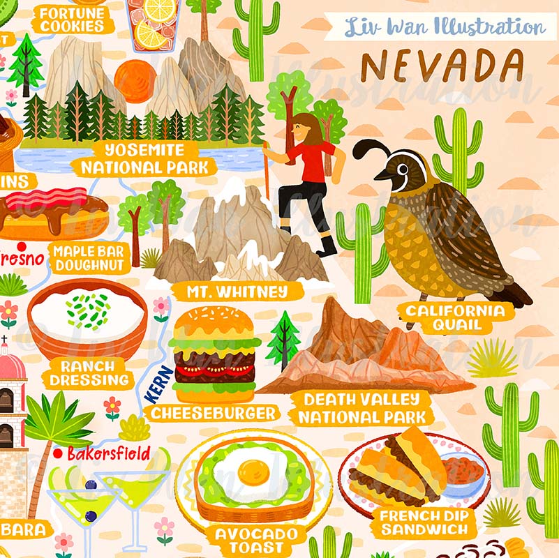 California Map Poster