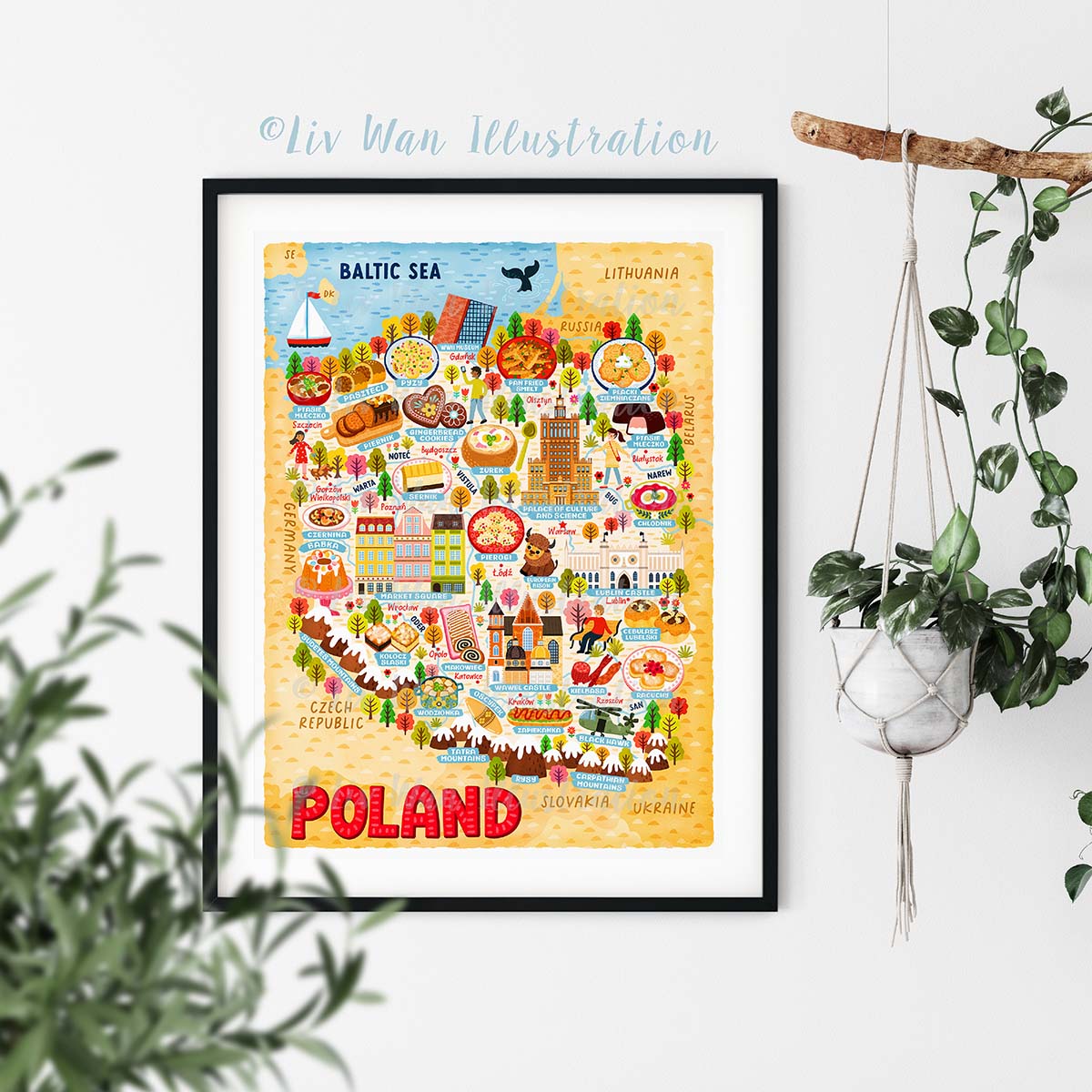 Poland Map Poster