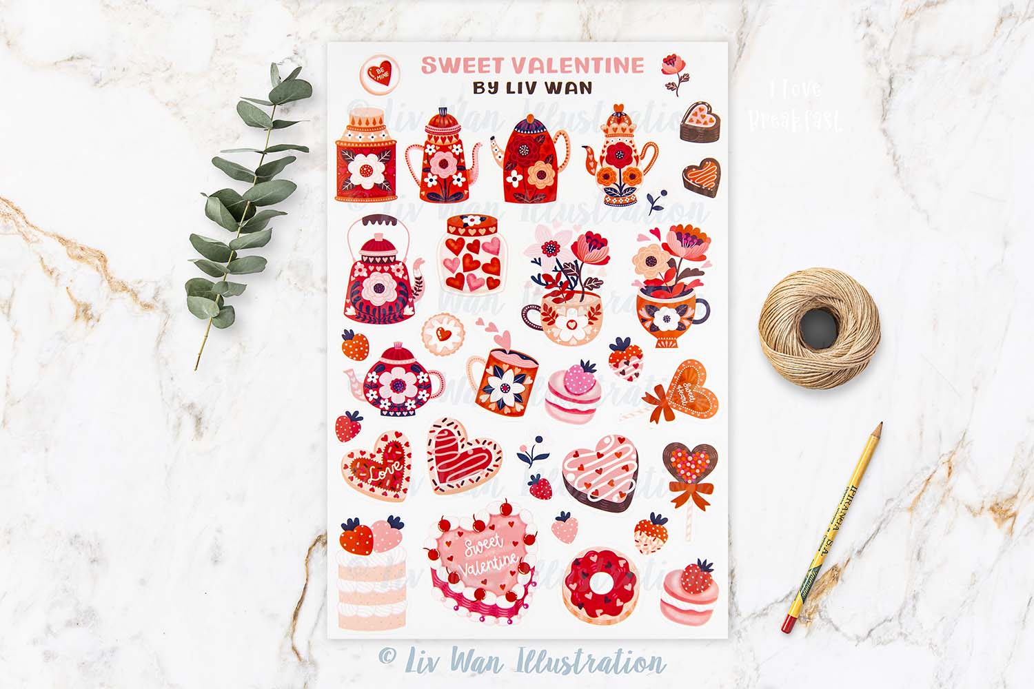 Valentine Sticker Sheet