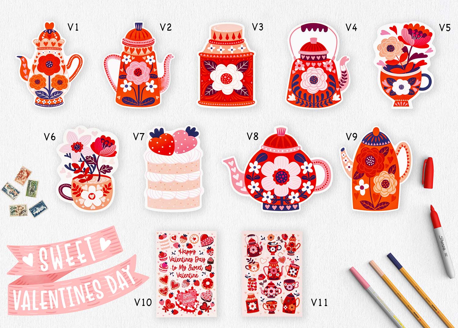 Valentines Day Postcard Collection