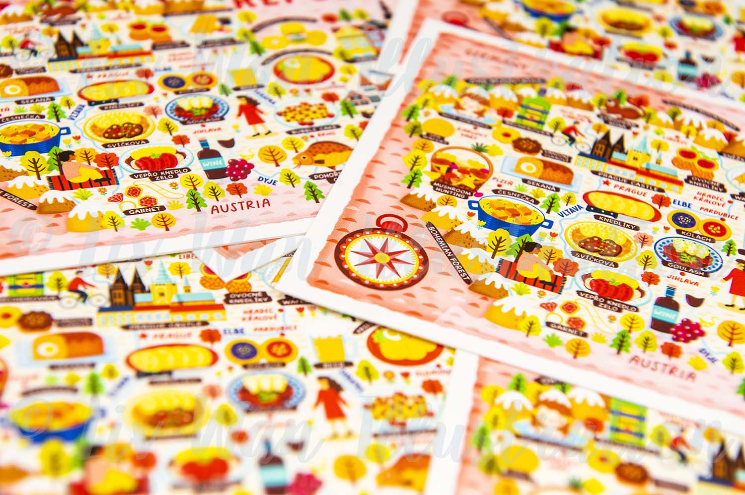 Czech Republic Map Postcard