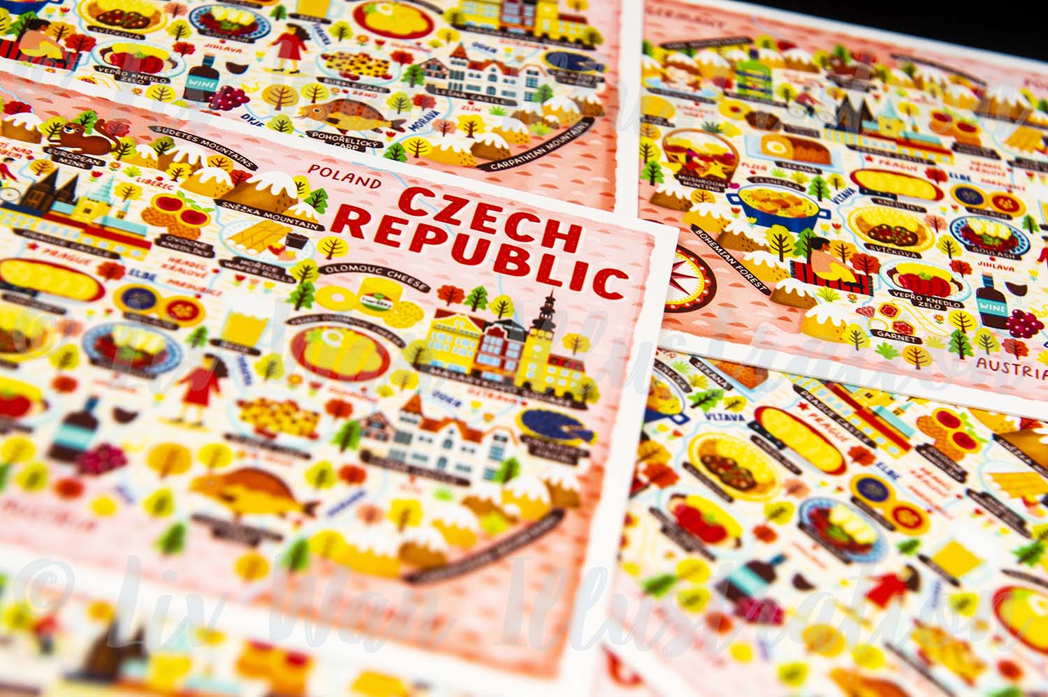 Czech Republic Map Postcard