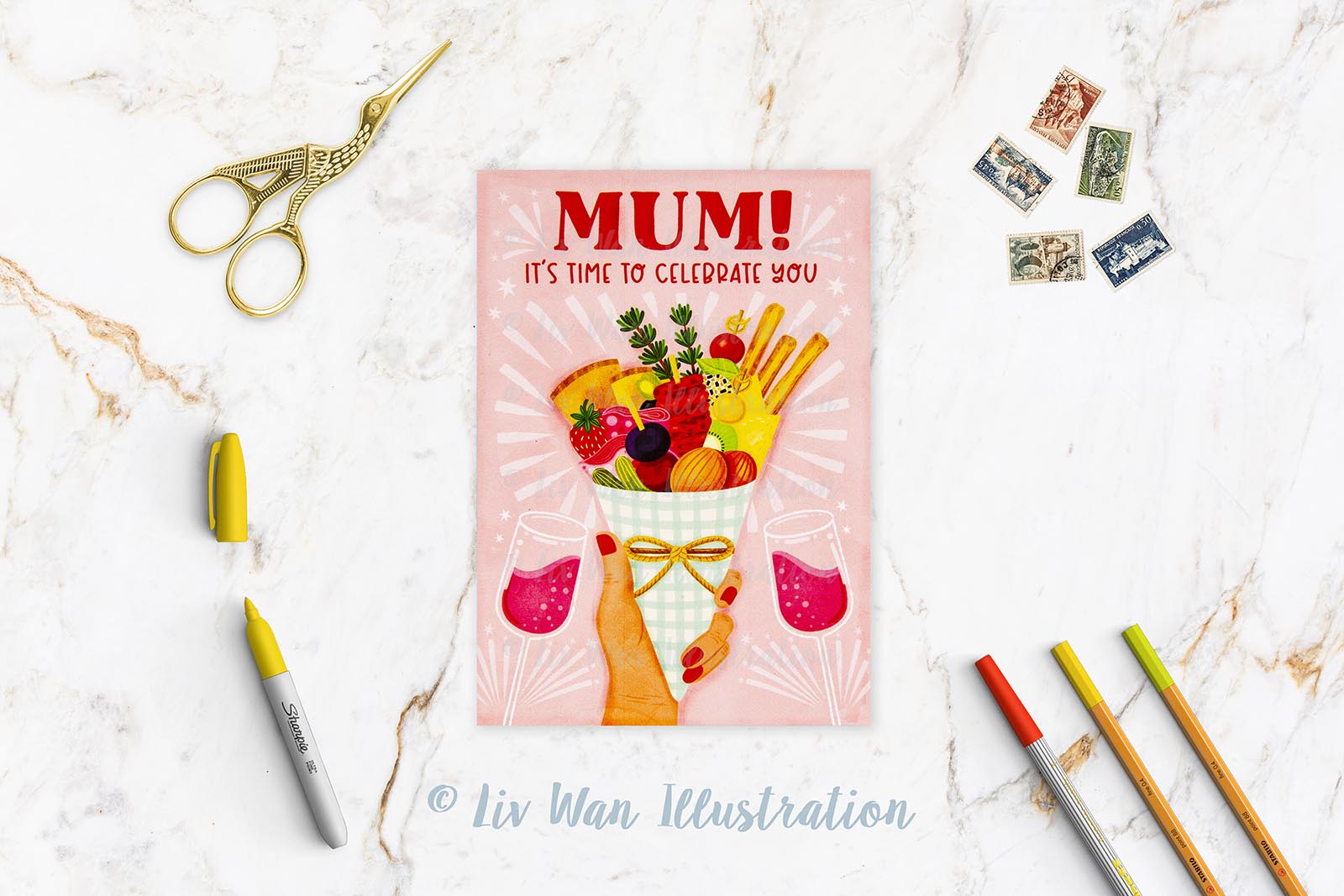 Mothers day postcard