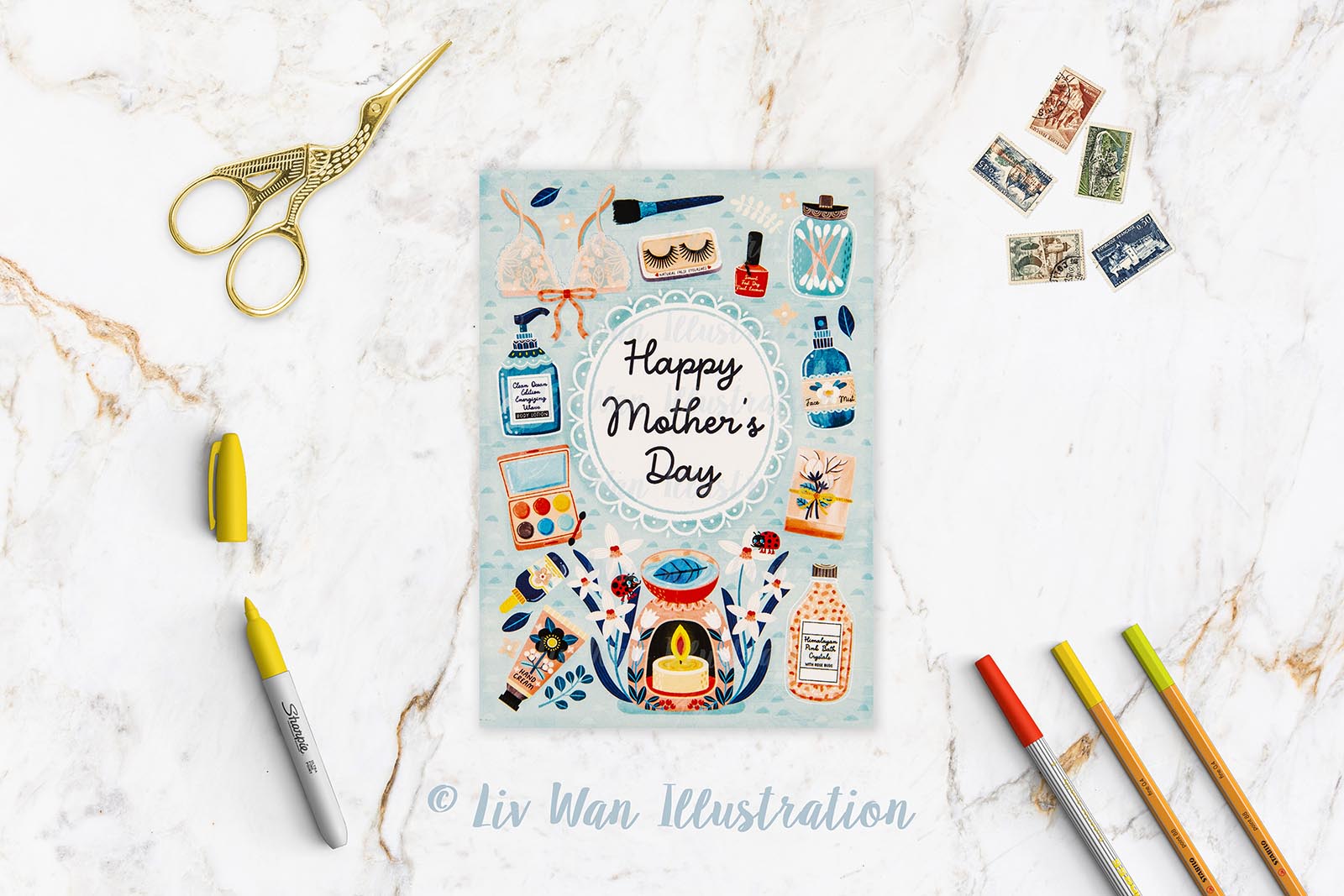 Happy Mothers Day Postcard