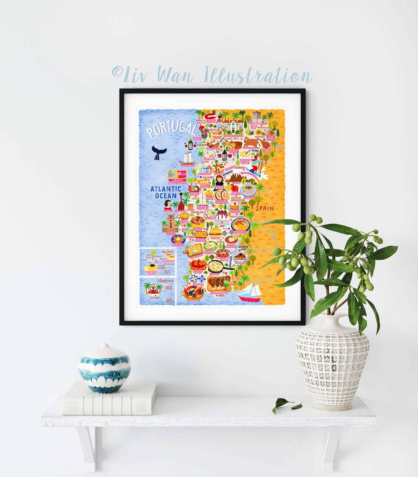 Portugal Map Poster