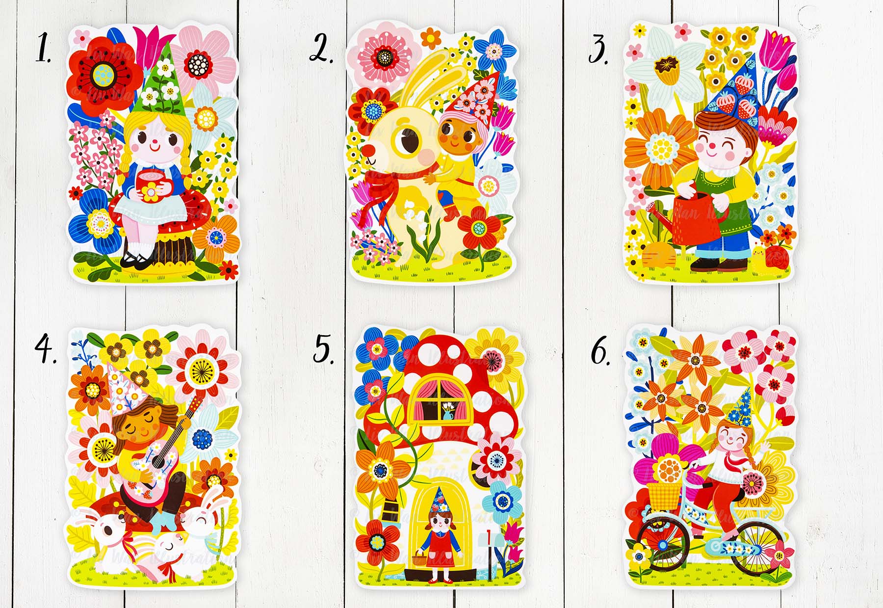 Garden Gnome Postcard Collection