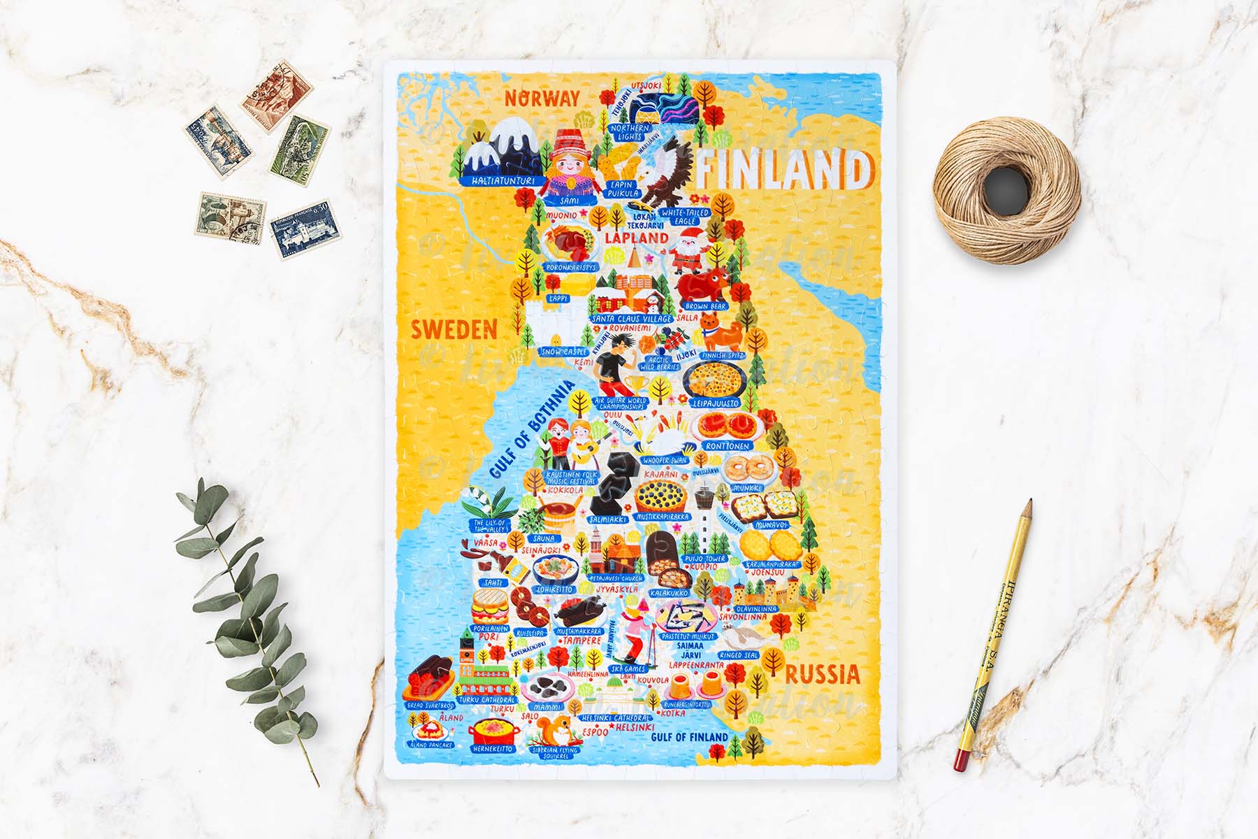 Finland map jigsaw puzzle