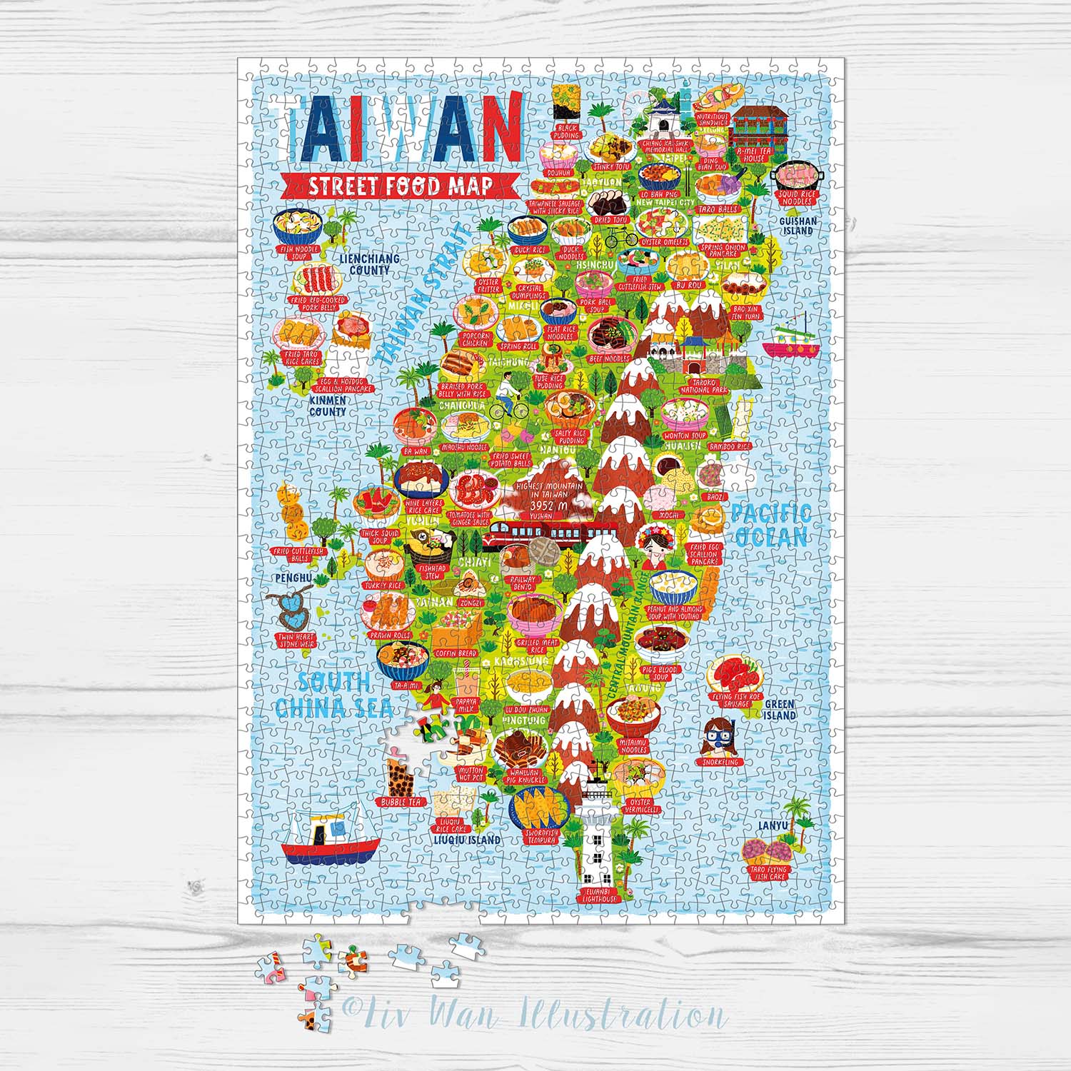 Taiwan Street Food Map Jigsaw Puzzle