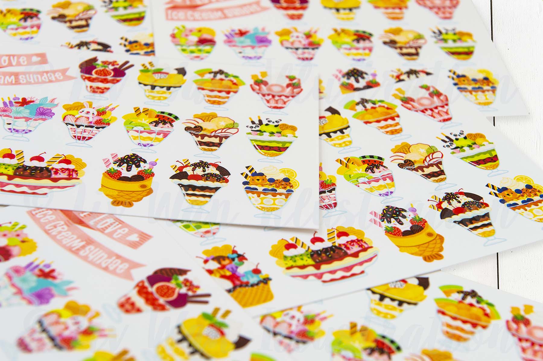 I love Ice Cream Sundae Postcard