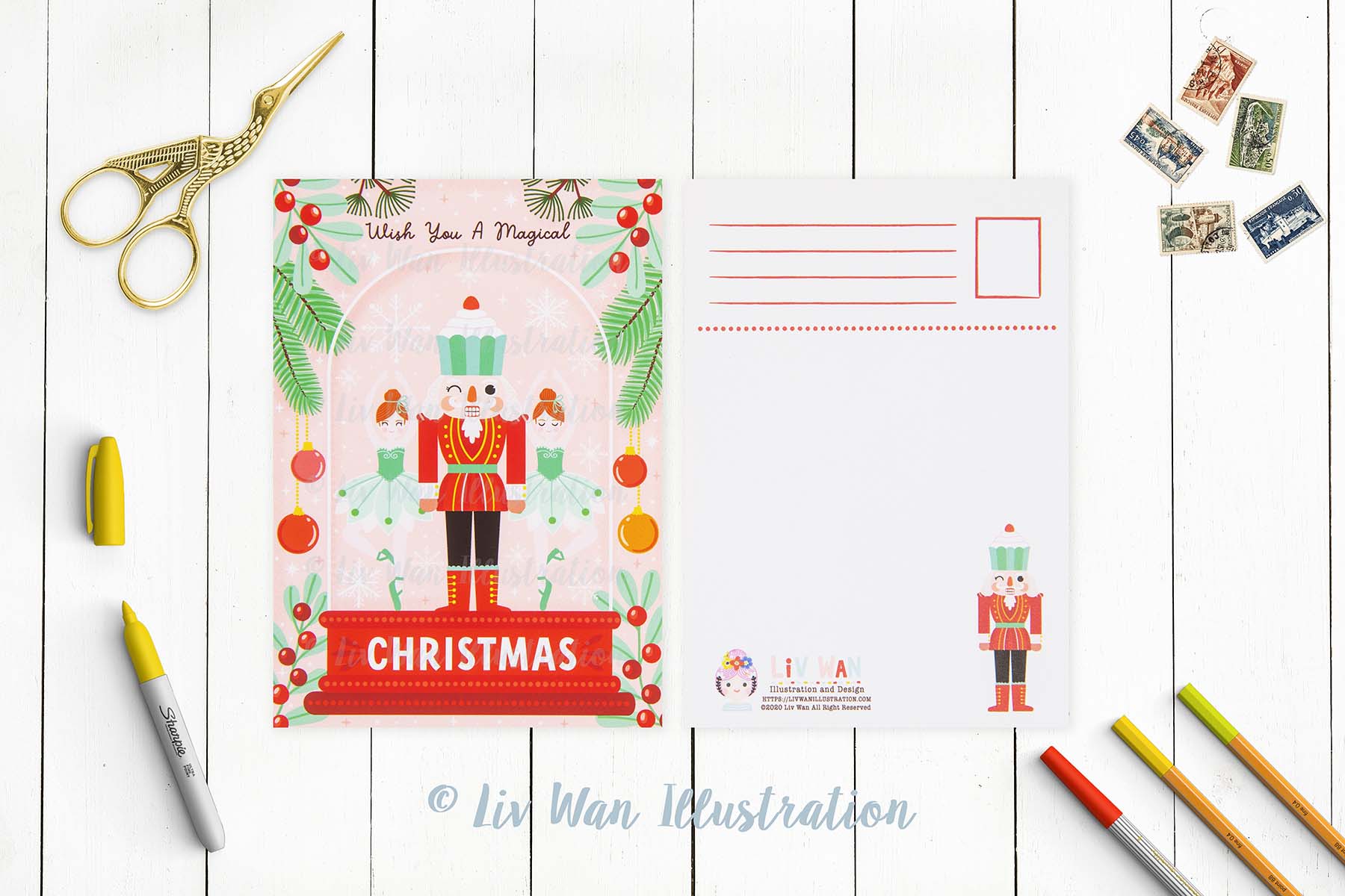 Nutcracker Christmas Card