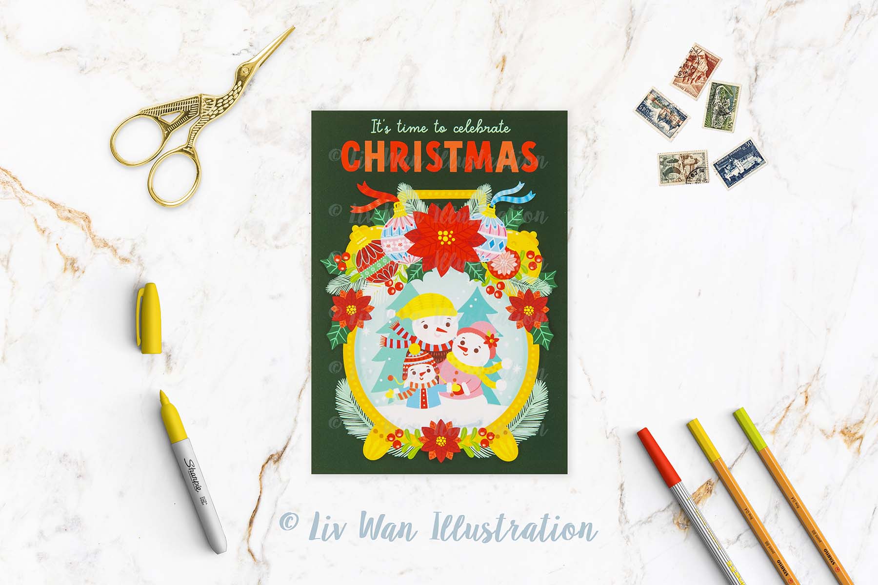 Snowman Christmas Card