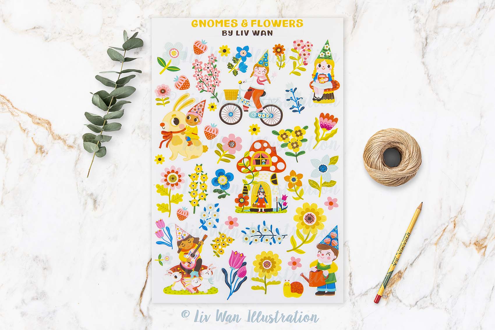 Garden Gnome Sticker Sheet