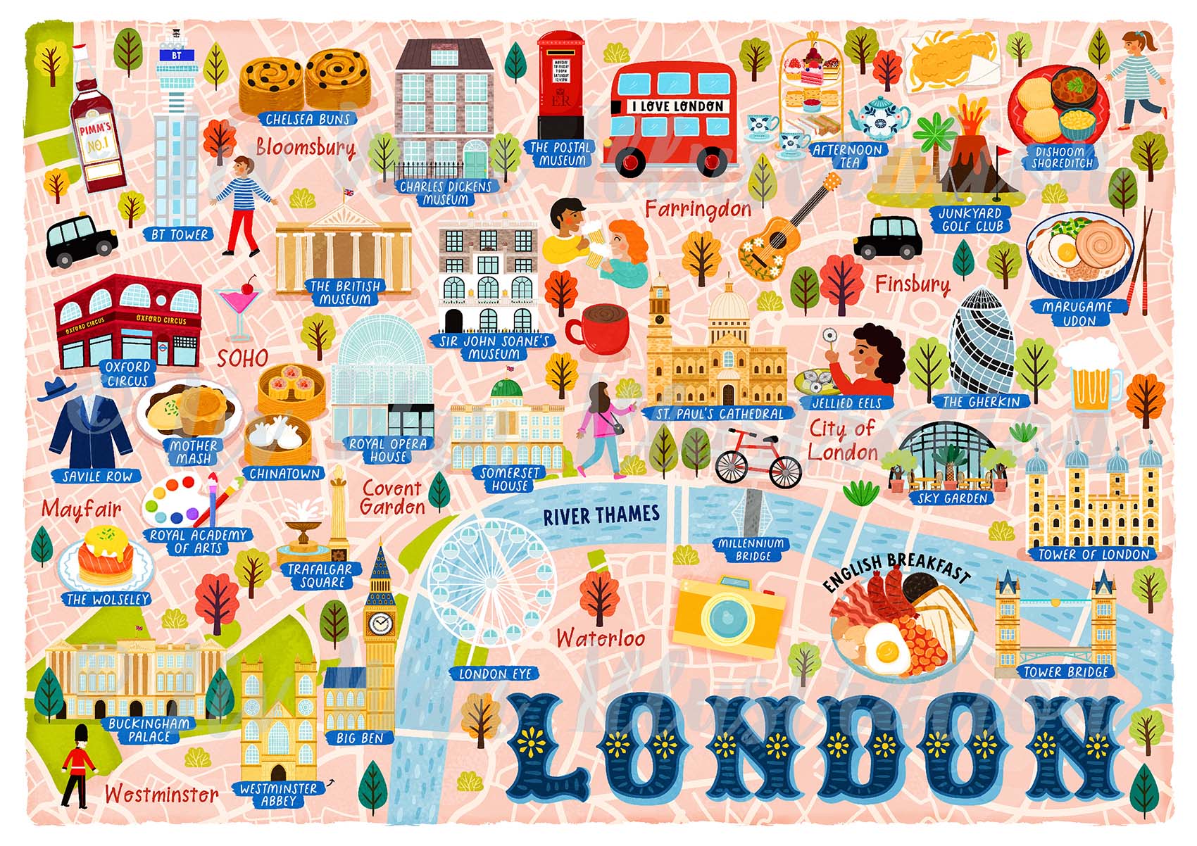 London map postcard