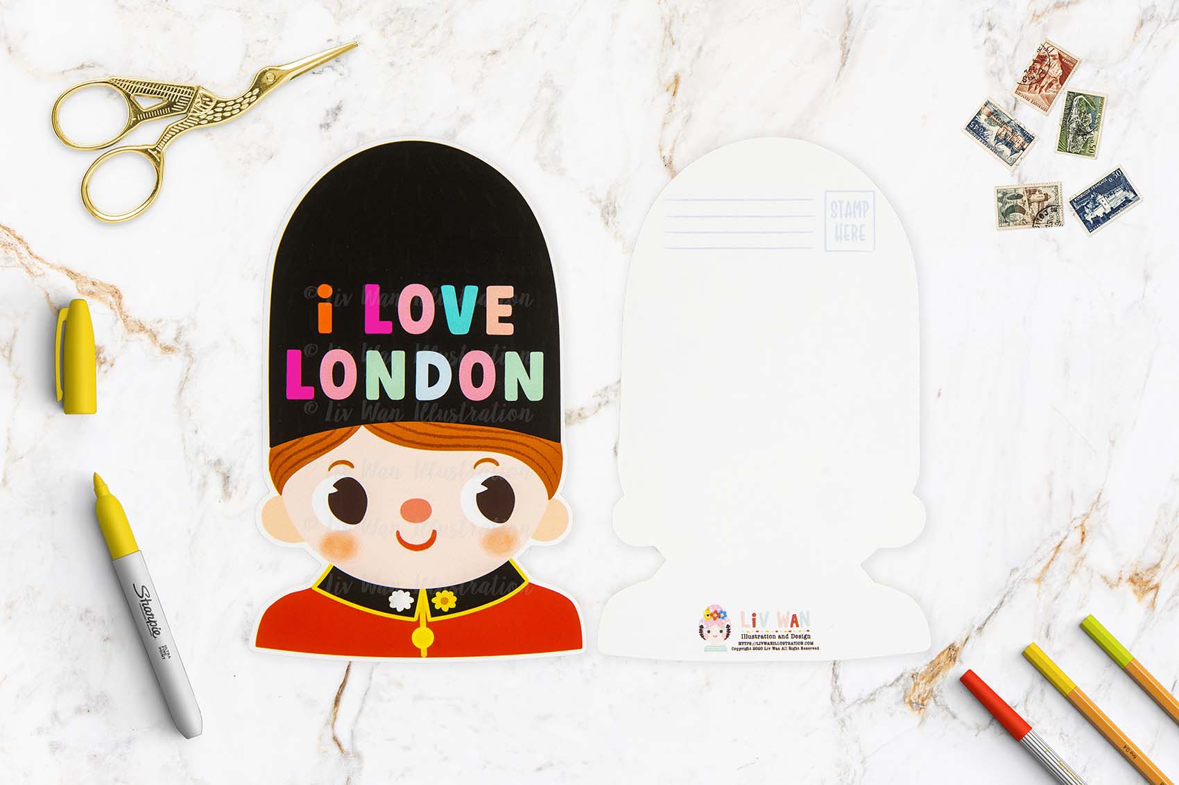 Queens Guard Postcard