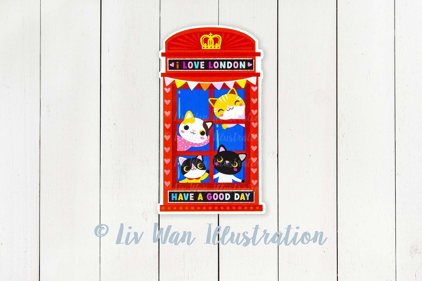 Red Phone Box Sticker