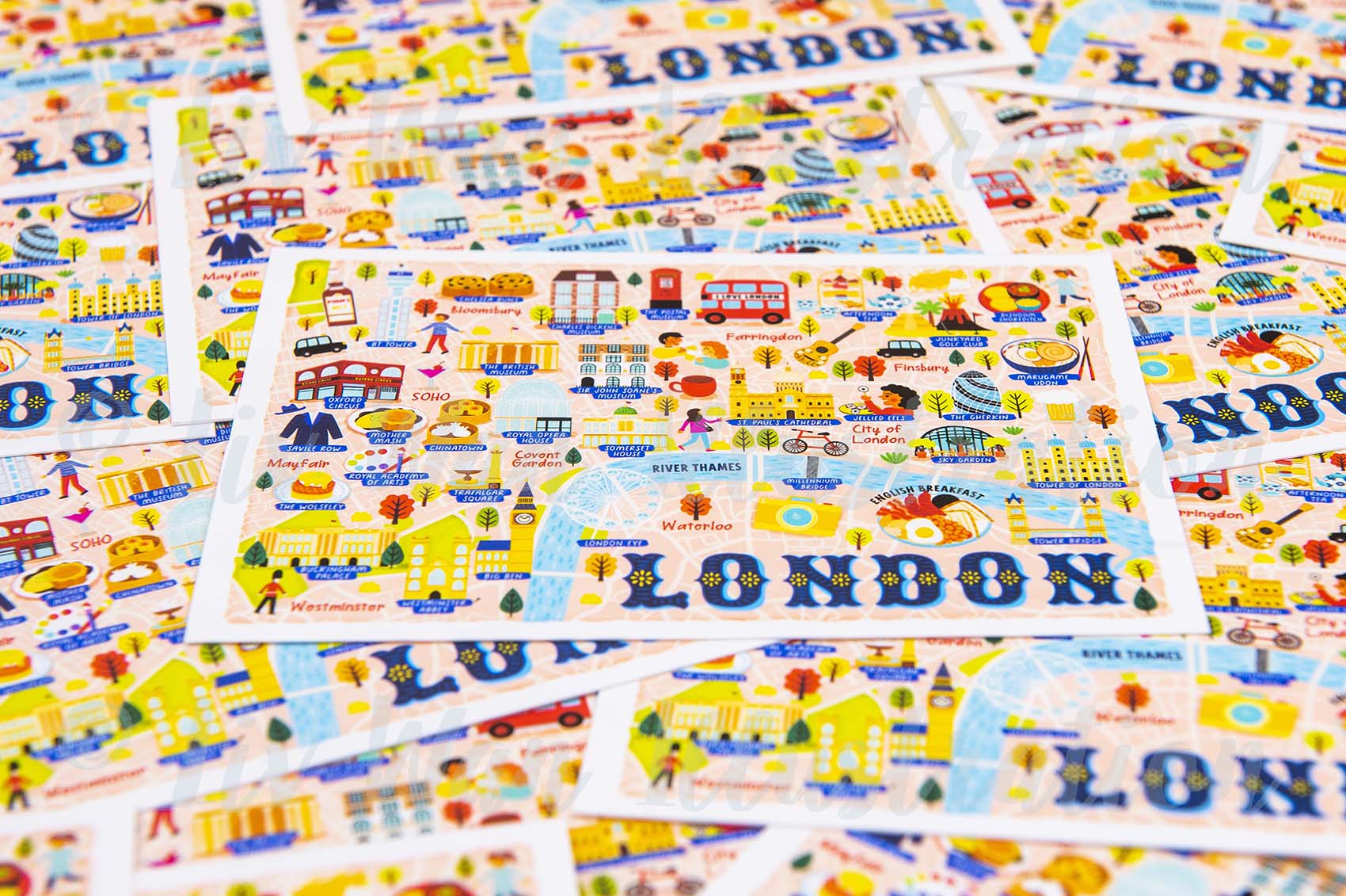 London map postcard