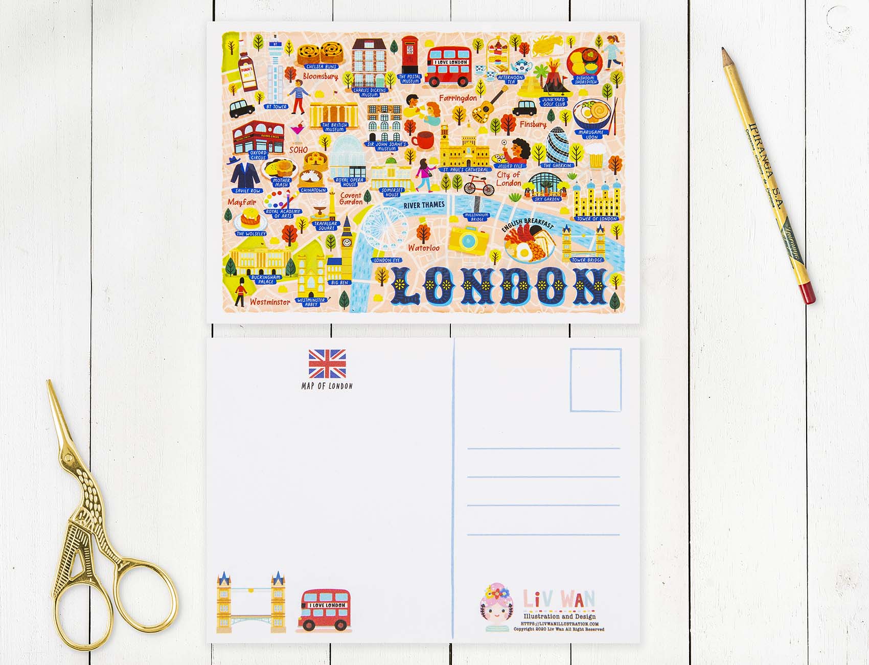 London map postcard