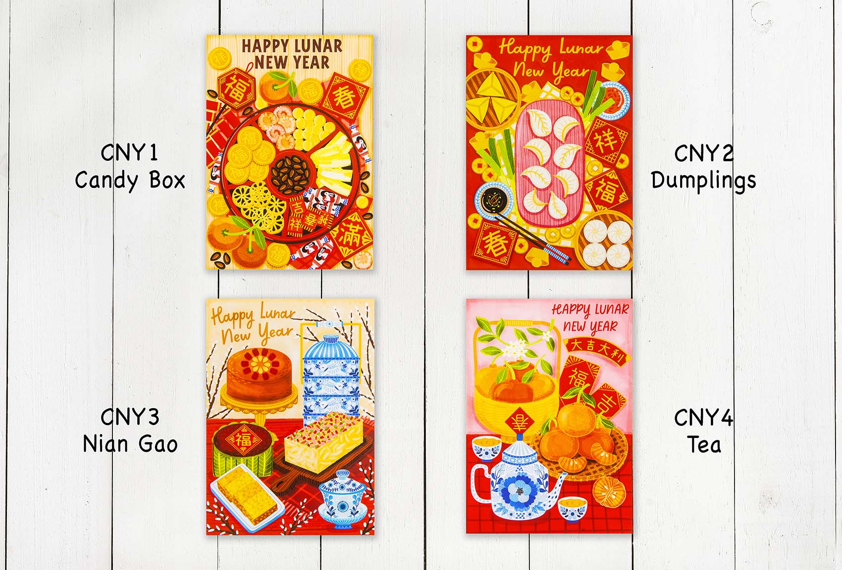 Happy Lunar New Year Postcard Collection