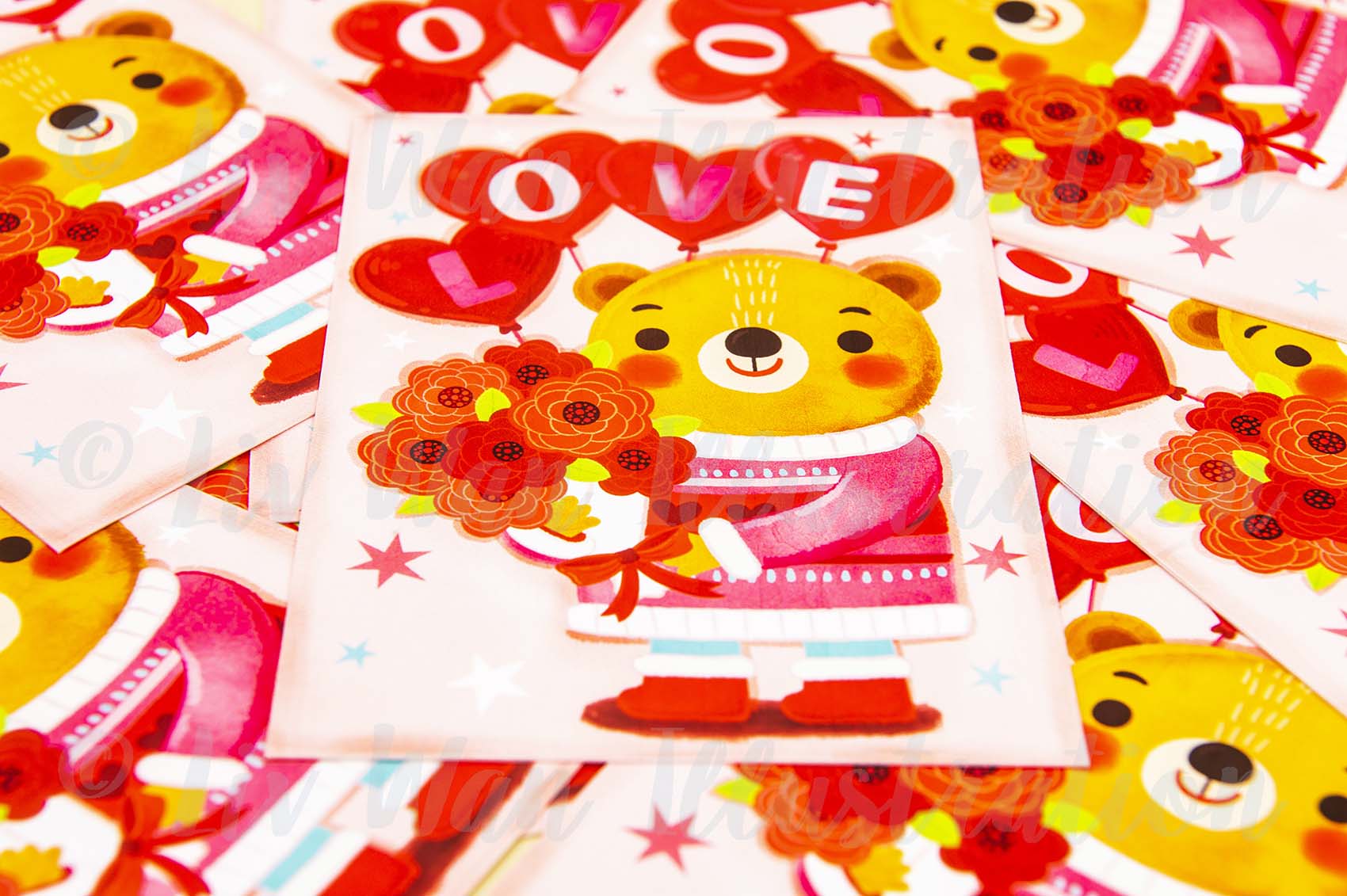 Valentine's Day Bear Postcard