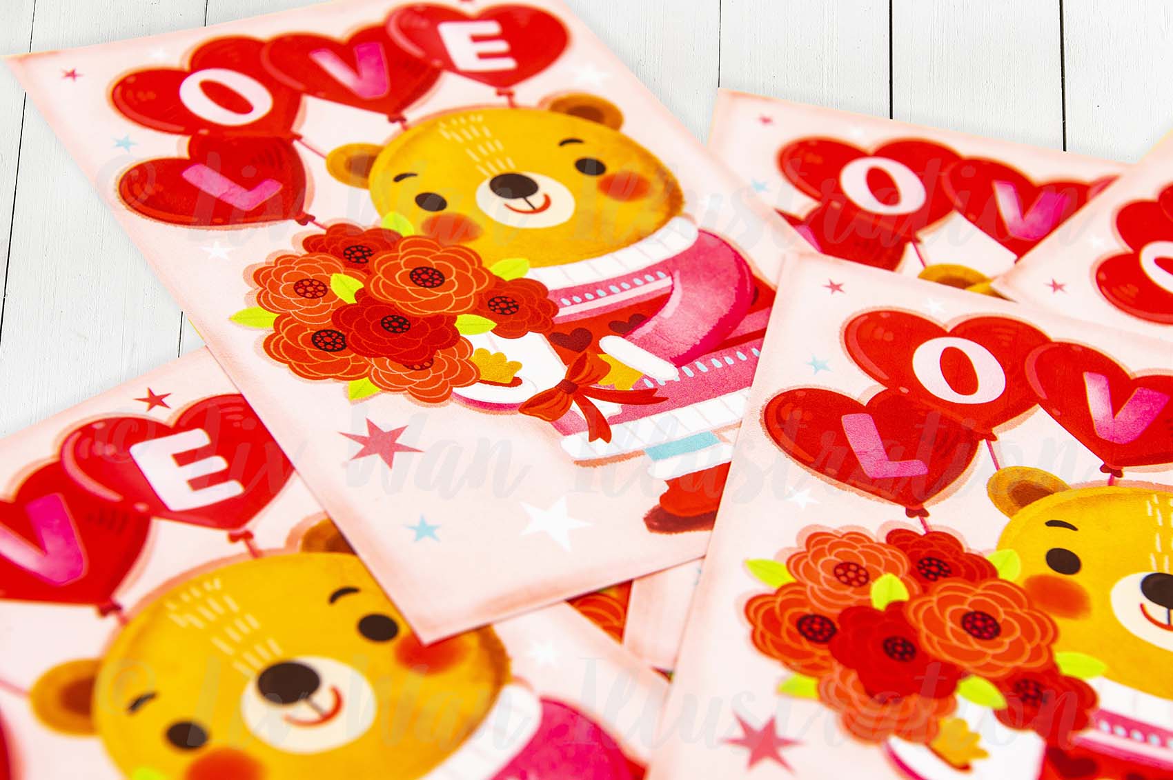 Valentine's Day Bear Postcard