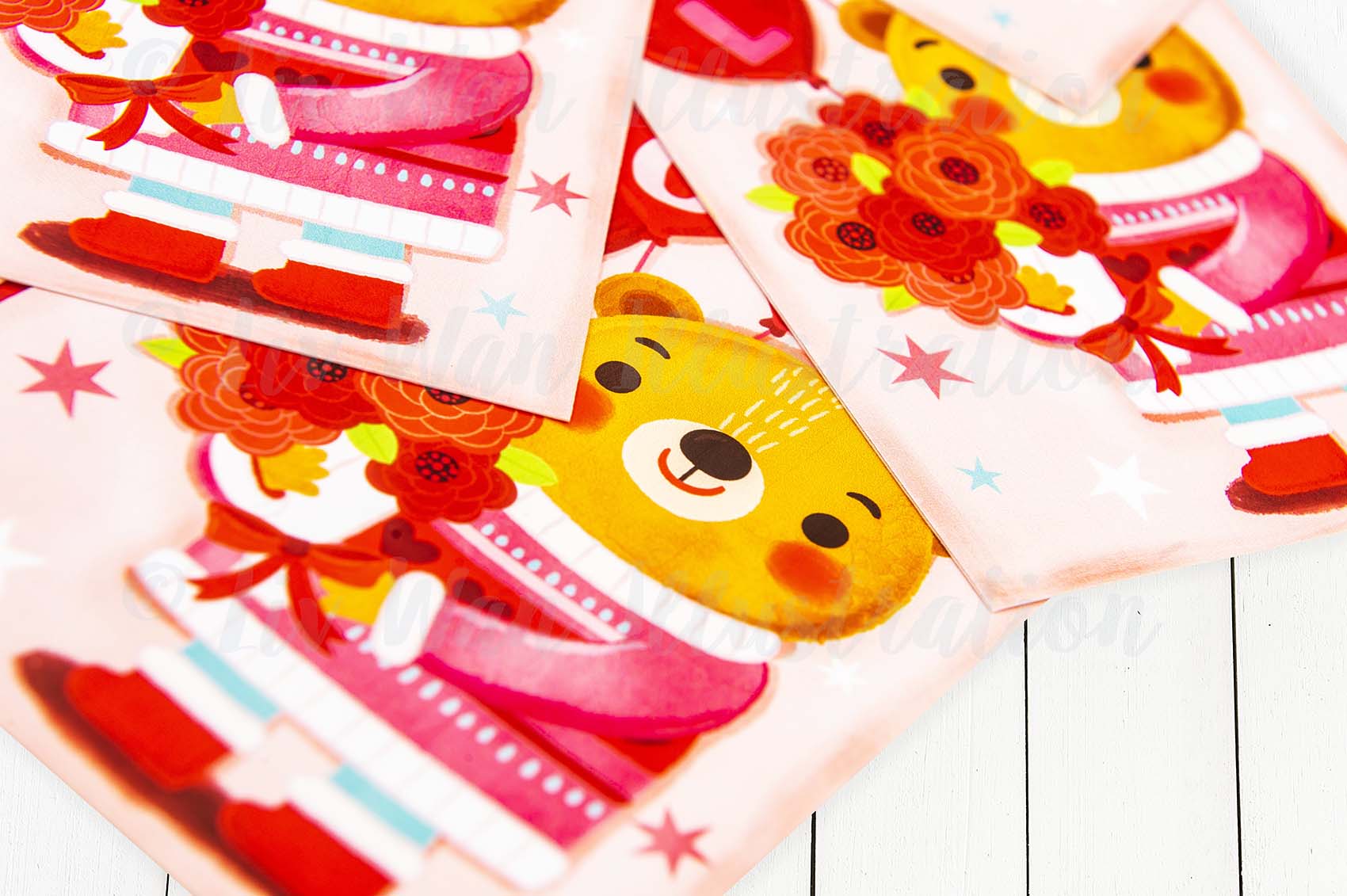 Valentine's Day Bear Postcard